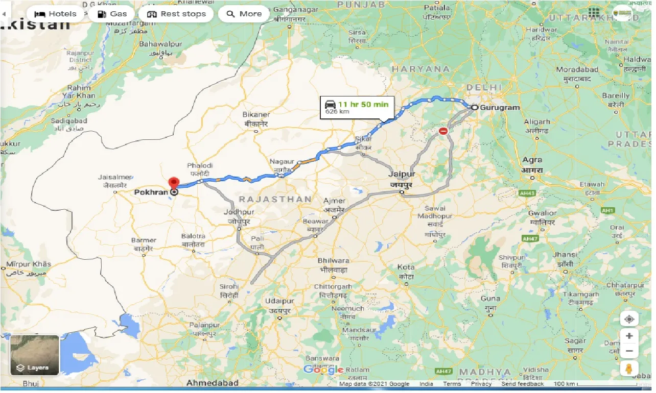 gurgaon-to-pokhran-round-trip