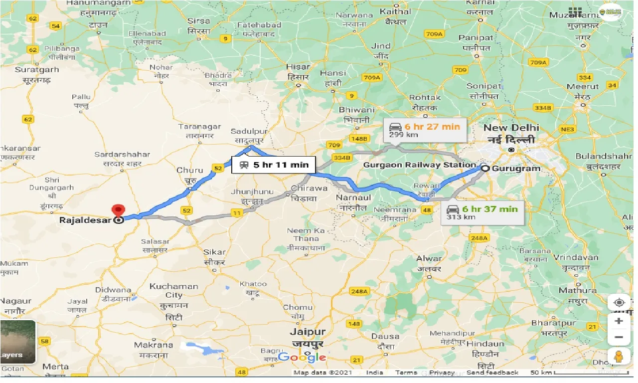gurgaon-to-rajaldesar-taxi