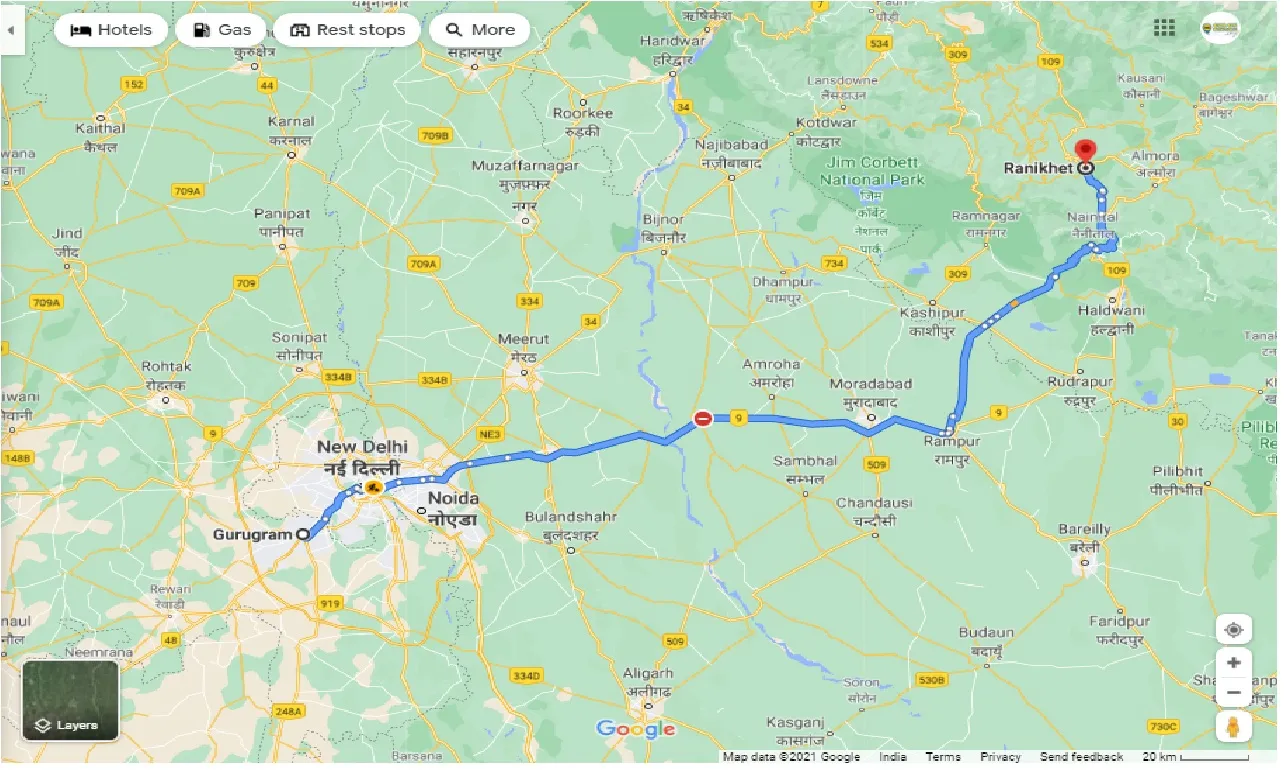 gurgaon-to-ranikhet-one-way