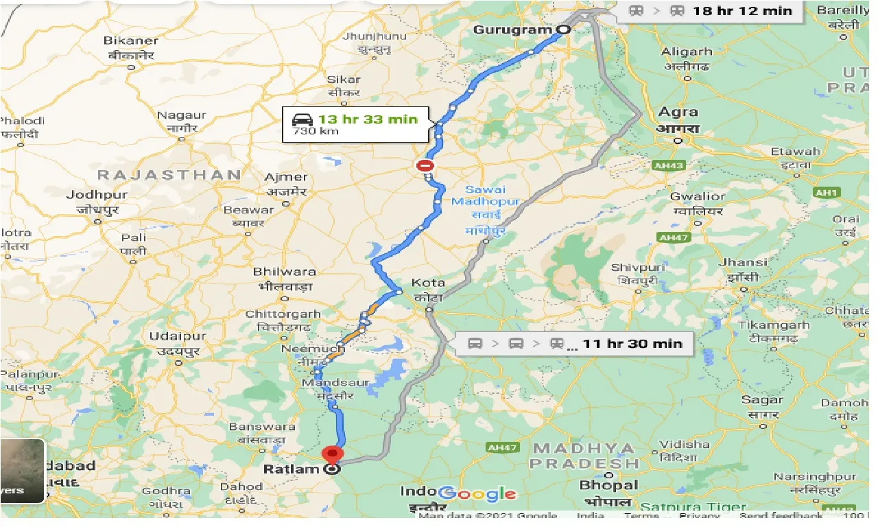 gurgaon-to-ratlam-one-way