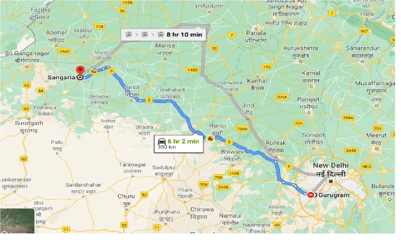 gurgaon-to-sangaria-taxi