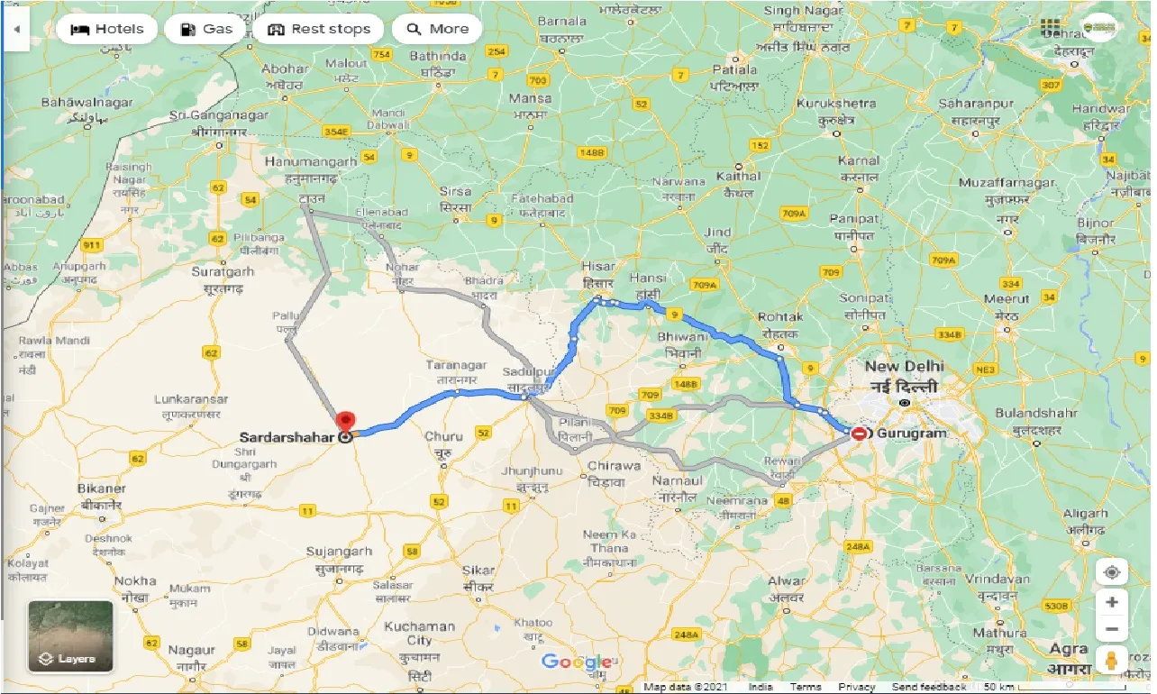 gurgaon-to-sardarshahr-one-way
