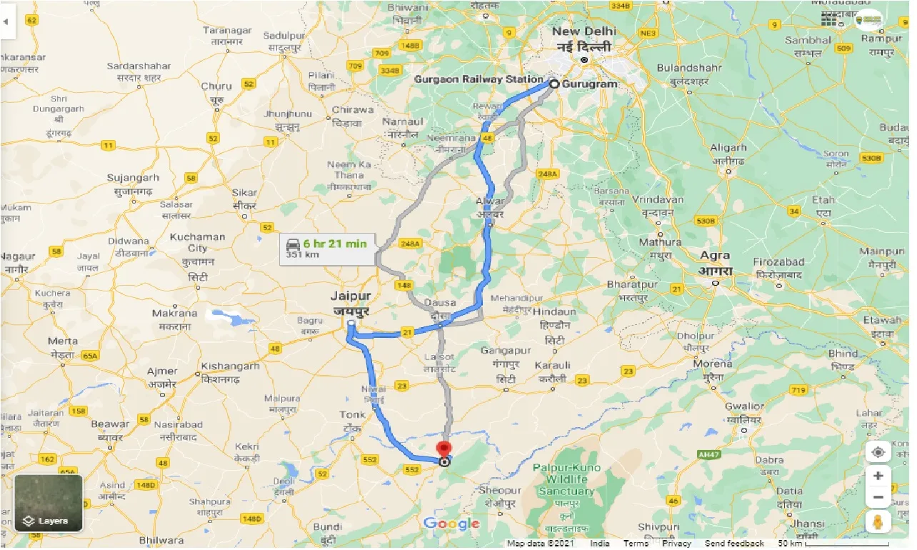 gurgaon-to-sawai-madhopur-one-way