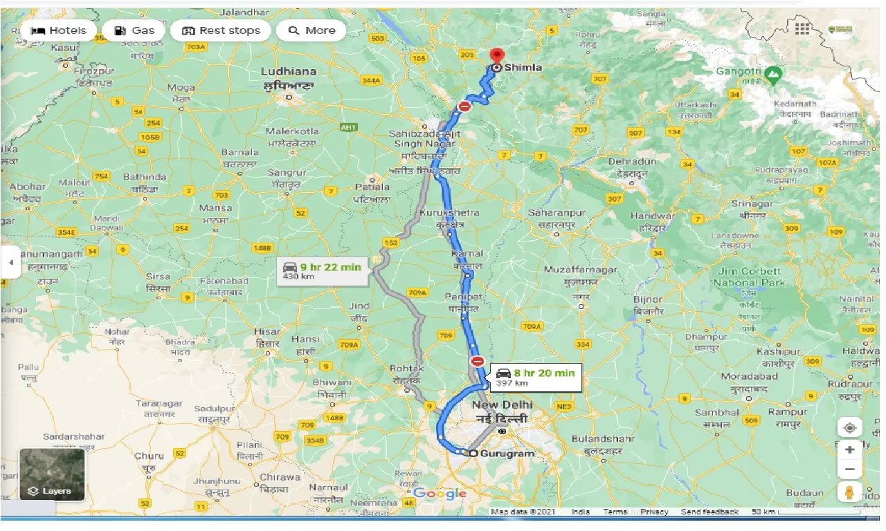 gurgaon-to-shimla-one-way
