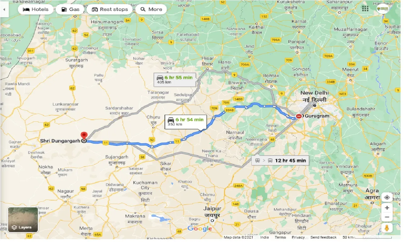 gurgaon-to-shri-dungargarh-round-trip