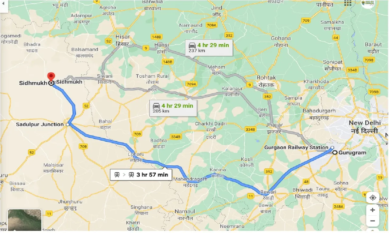 gurgaon-to-sidhmukh-taxi