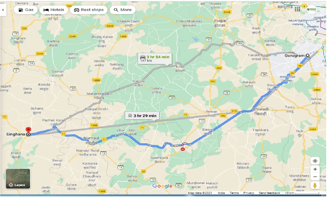 gurgaon-to-singhana-round-trip