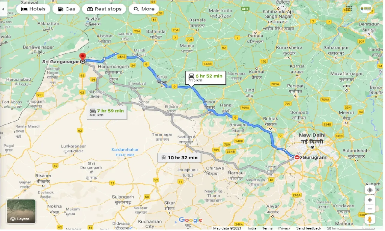 gurgaon-to-sri-ganganagar-round-trip
