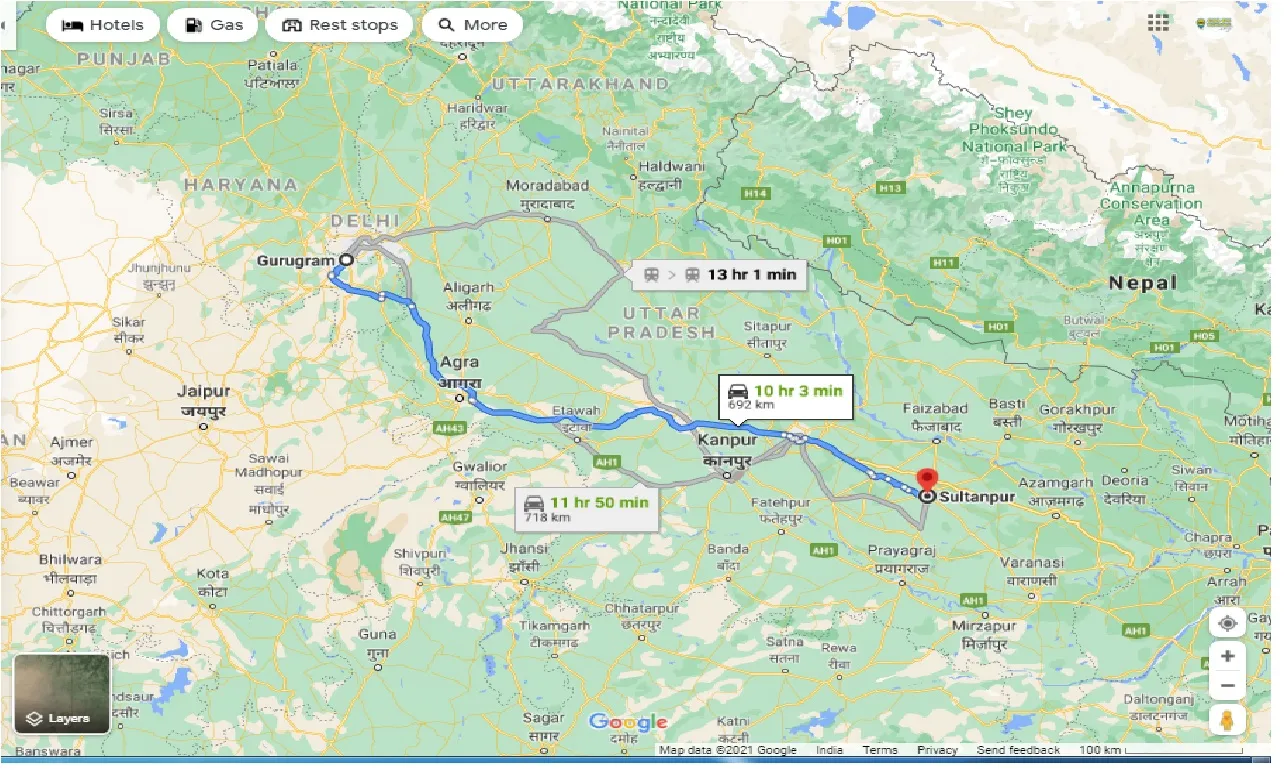 gurgaon-to-sultanpur-one-way