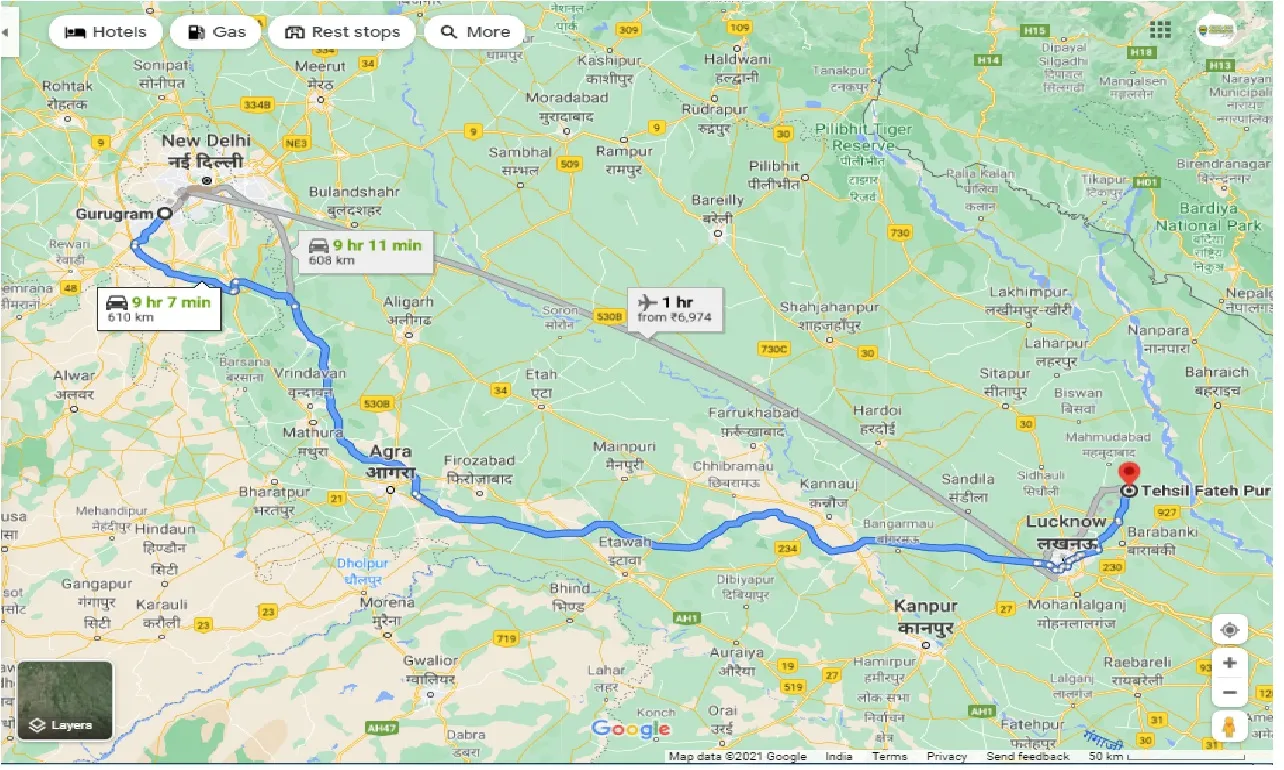 gurgaon-to-tehsil-fateh-pur-one-way