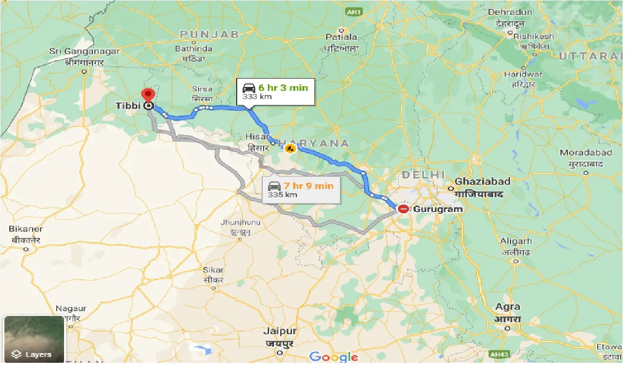gurgaon-to-tibbi-one-way