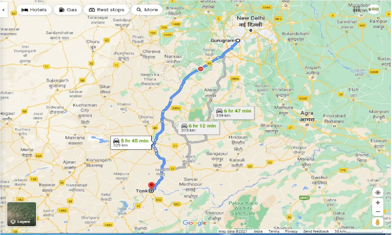 gurgaon-to-tonk-round-trip