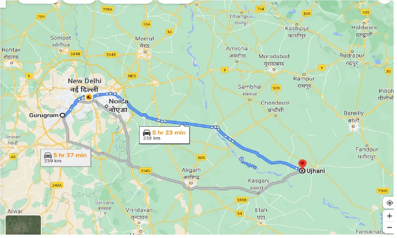 gurgaon-to-ujhani-one-way