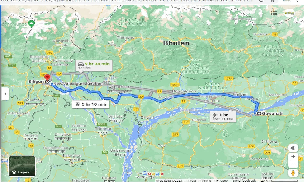 guwahati-to-siliguri-one-way