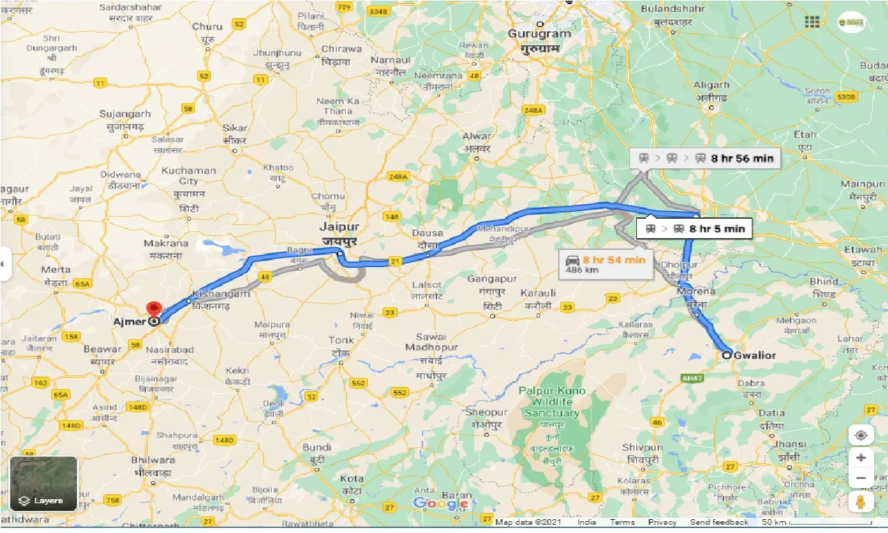 gwalior-to-ajmer-round-trip