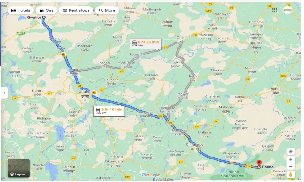 gwalior-to-panna-one-way