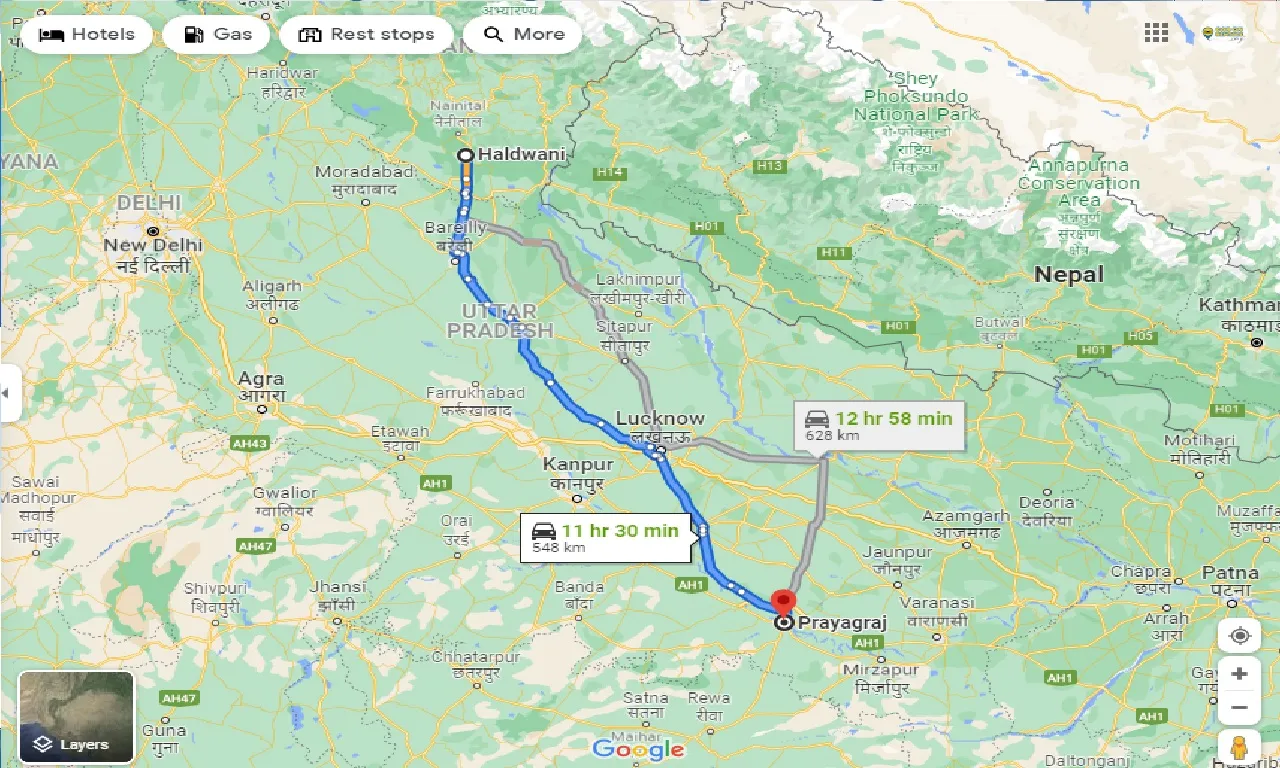 haldwani-to-allahabad-taxi