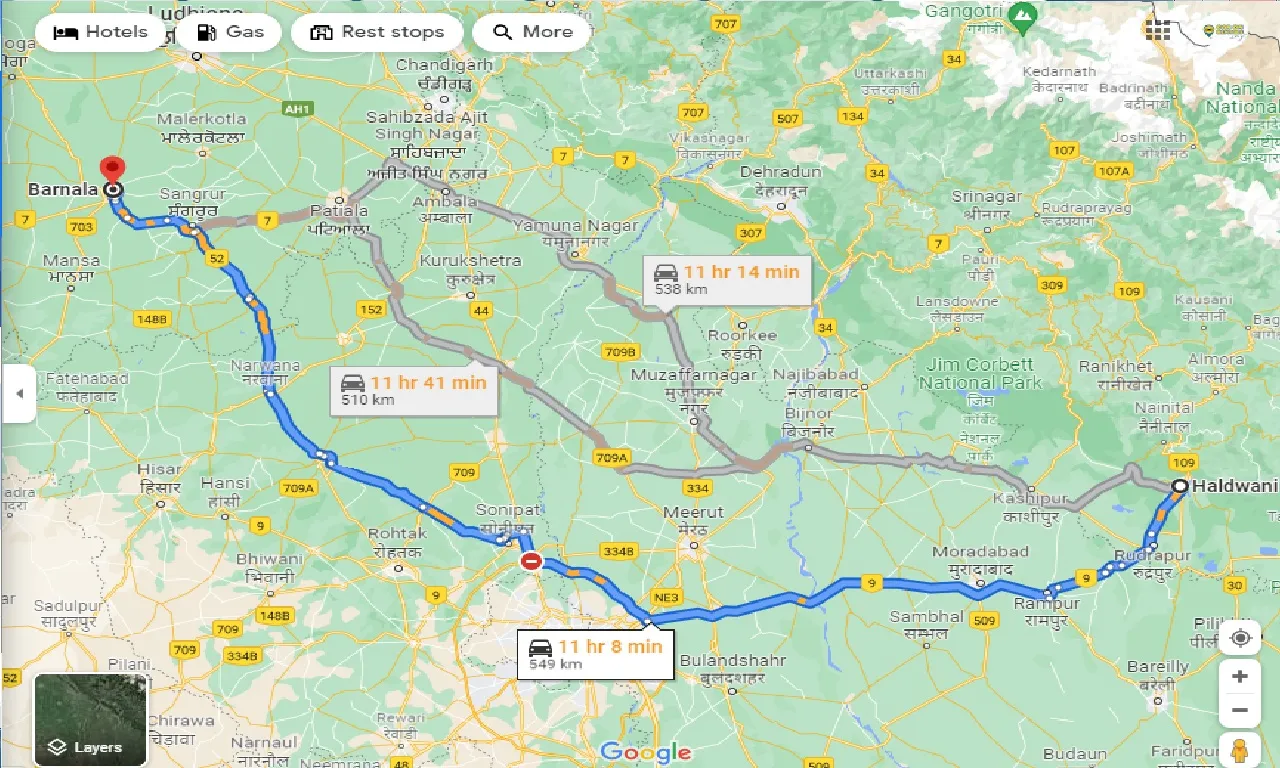 haldwani-to-barnala-taxi