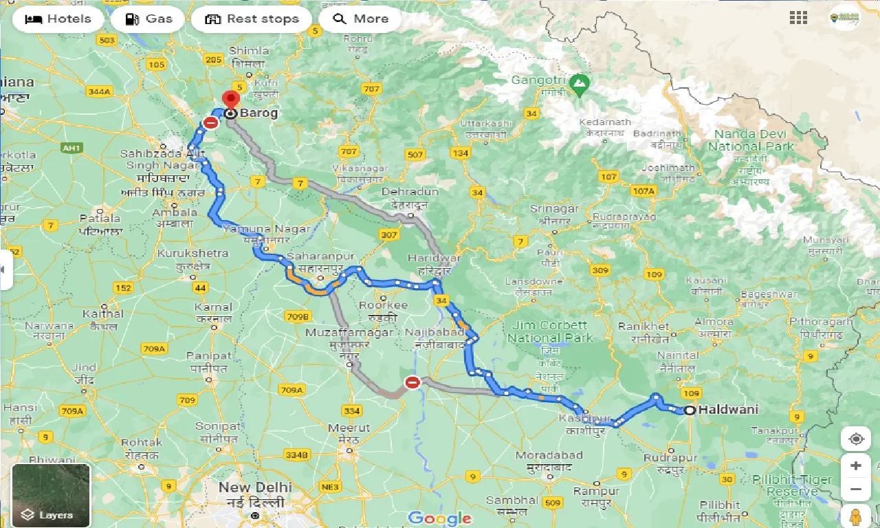haldwani-to-barog-one-way
