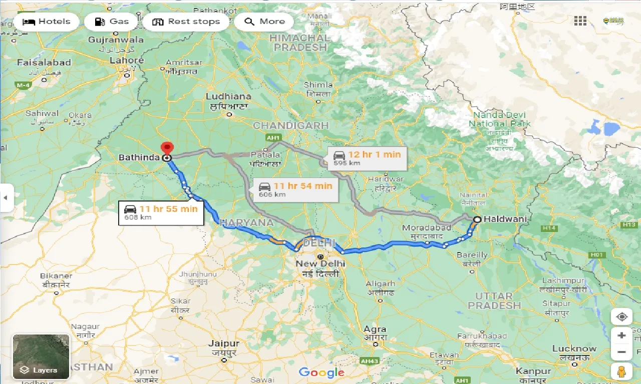 haldwani-to-bathinda-taxi