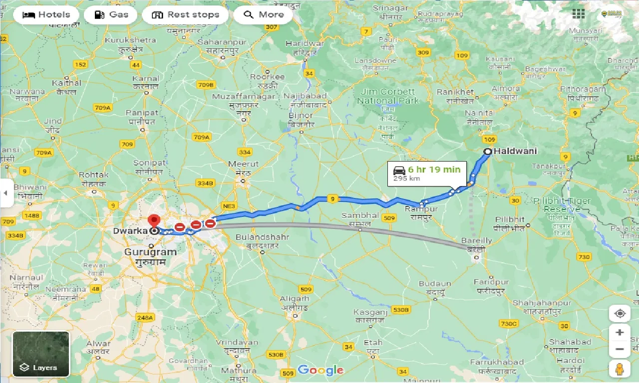 haldwani-to-dwarka-delhi-taxi