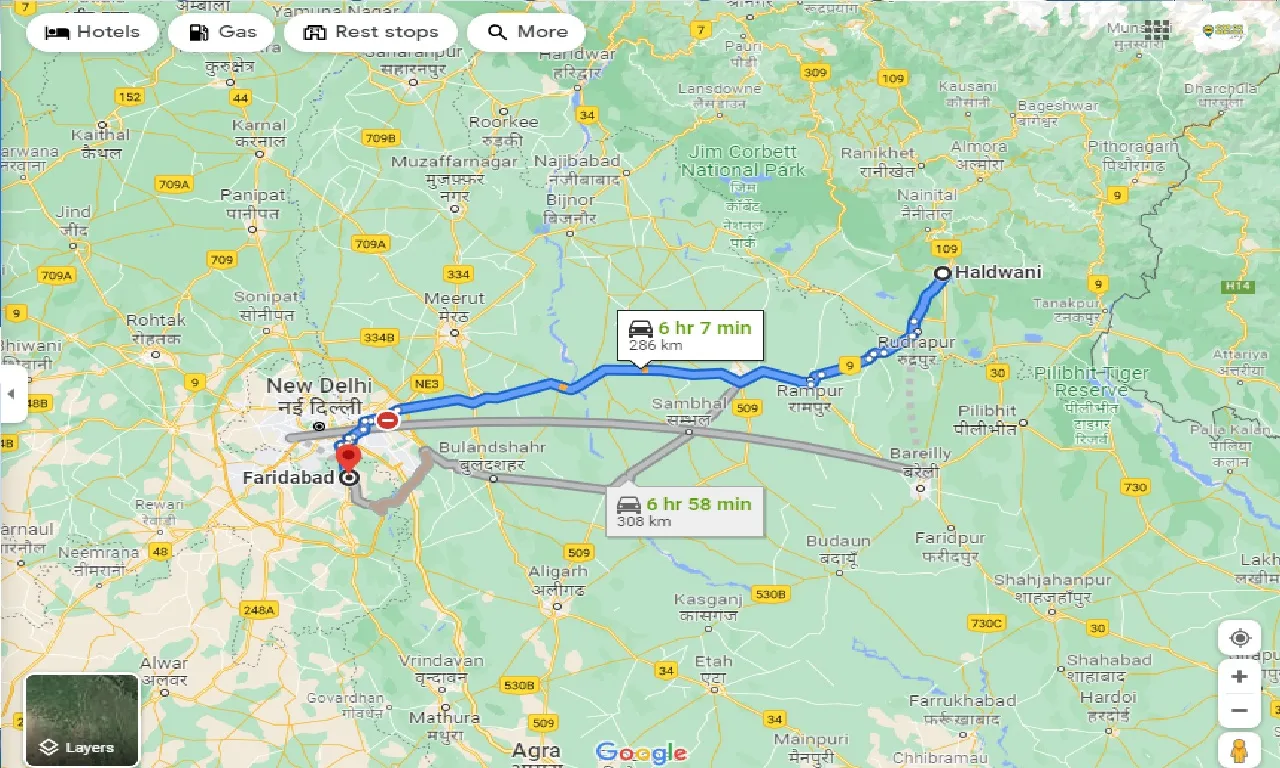 haldwani-to-faridabad-taxi