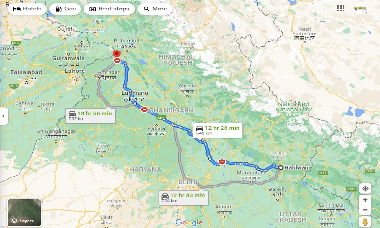 haldwani-to-gurdaspur-one-way