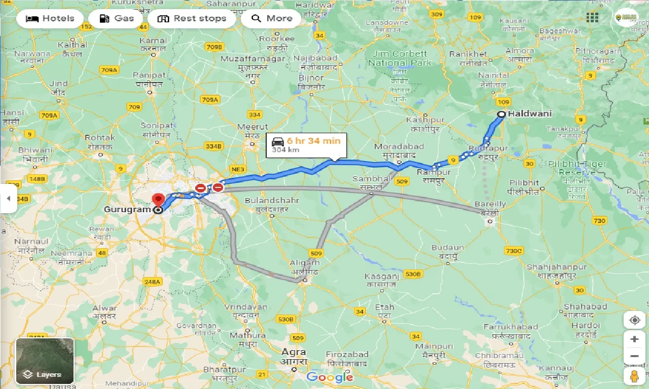 haldwani-to-gurgaon-one-way