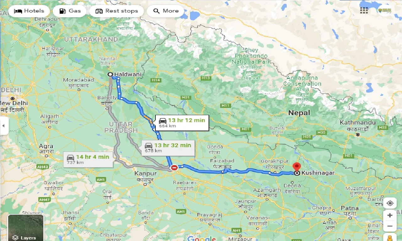 haldwani-to-kushinagar-one-way