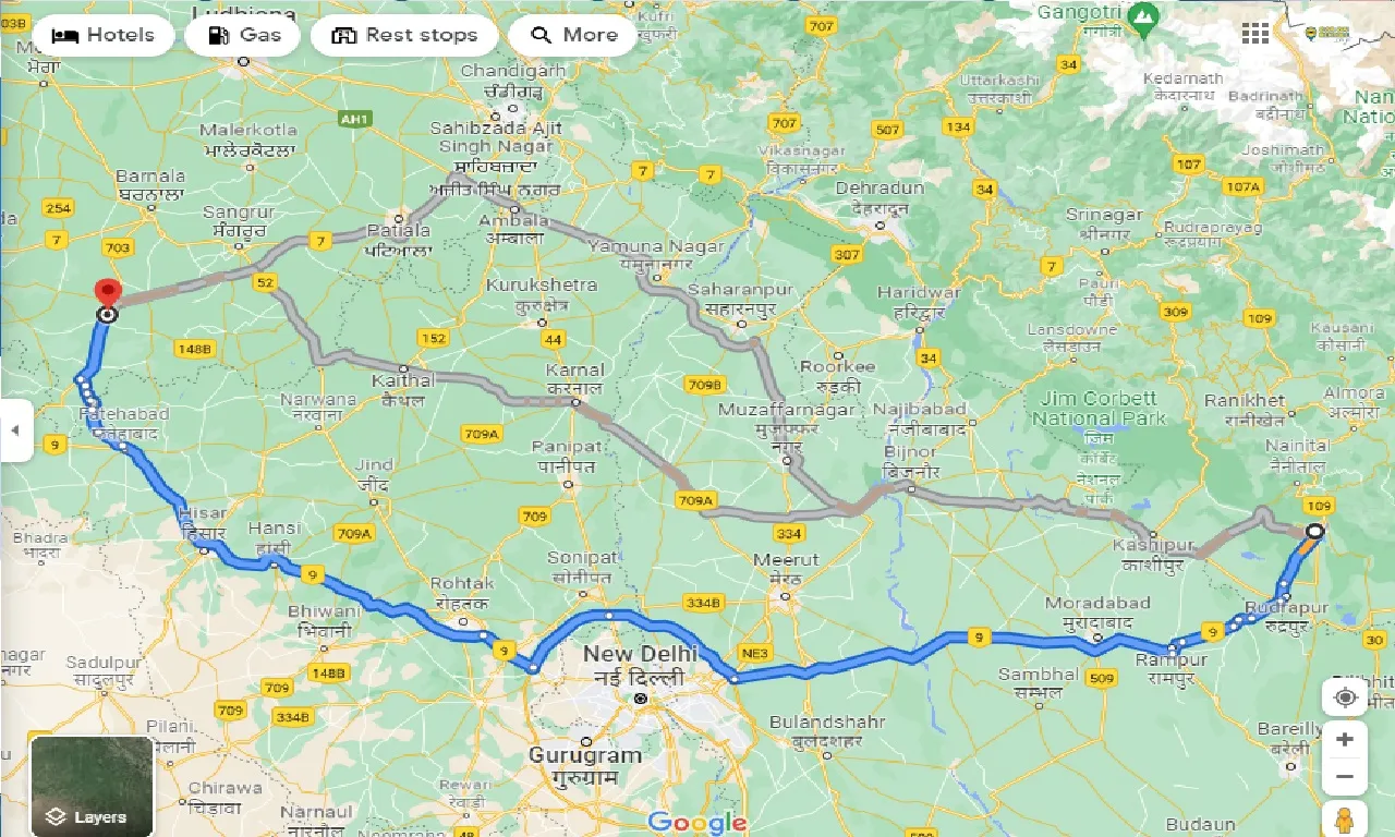 haldwani-to-mansa-taxi
