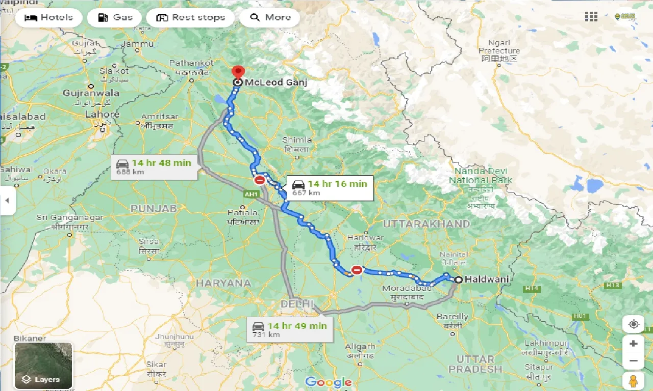 haldwani-to-mcleodganj-taxi