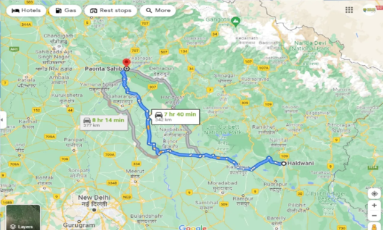 haldwani-to-paonta-sahib-taxi