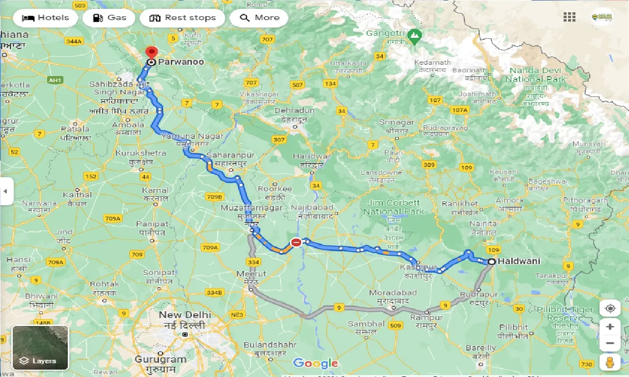 haldwani-to-parwanoo-one-way