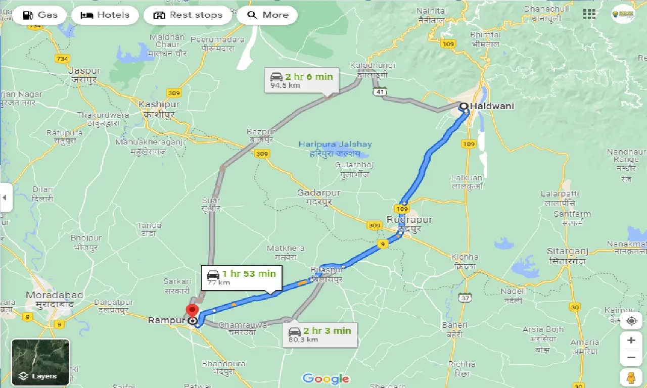 haldwani-to-rampur-taxi