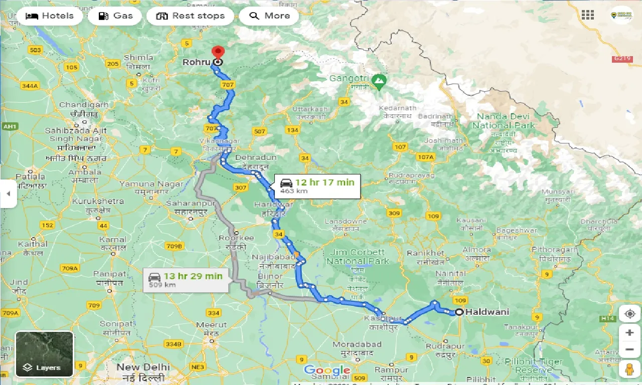 haldwani-to-rohru-one-way