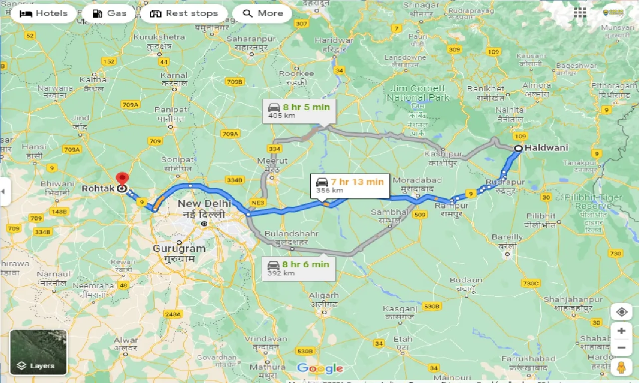 haldwani-to-rohtak-taxi