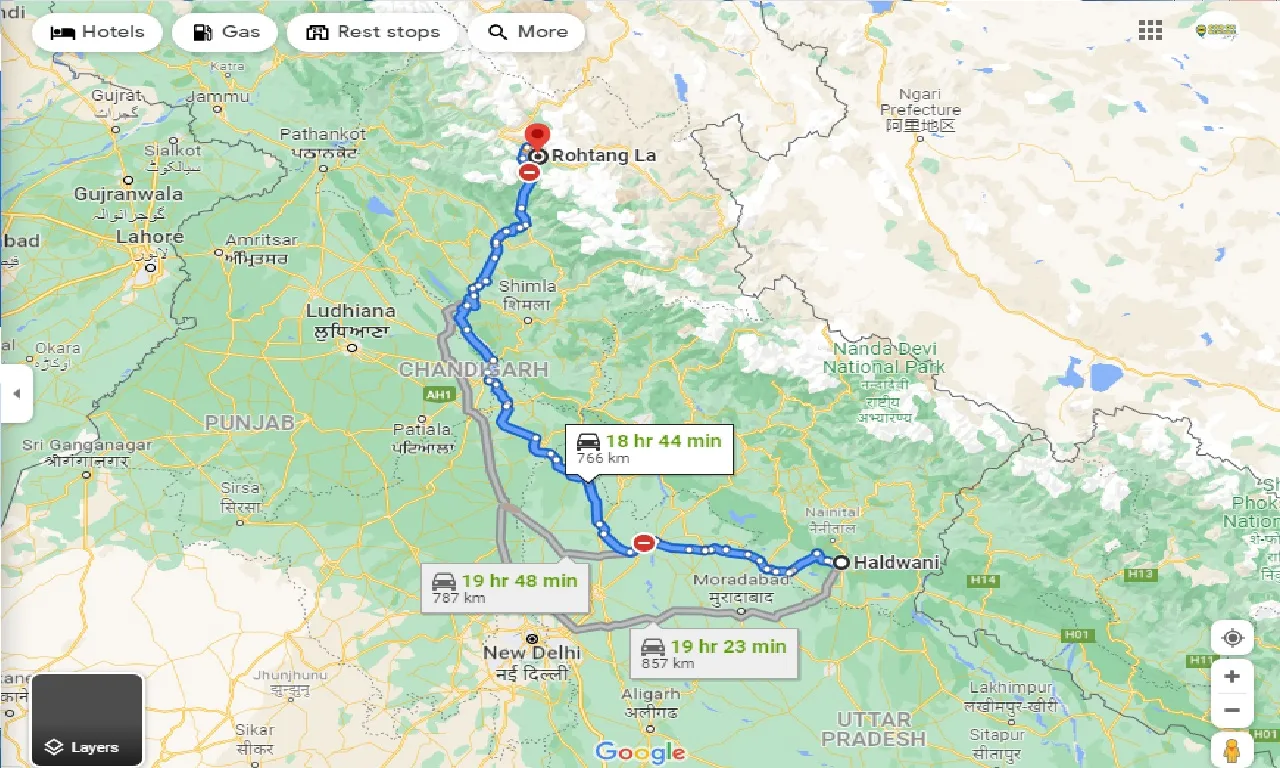 haldwani-to-rohtang-la-one-way