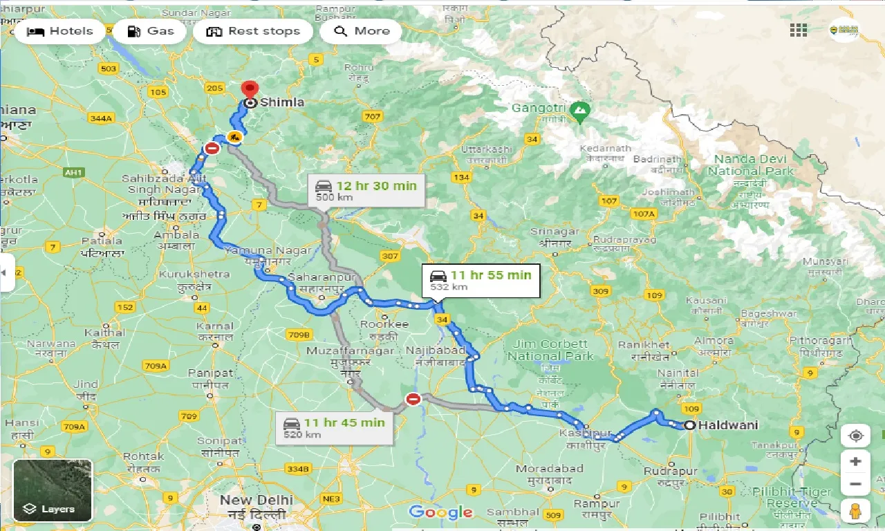 haldwani-to-shimla-taxi