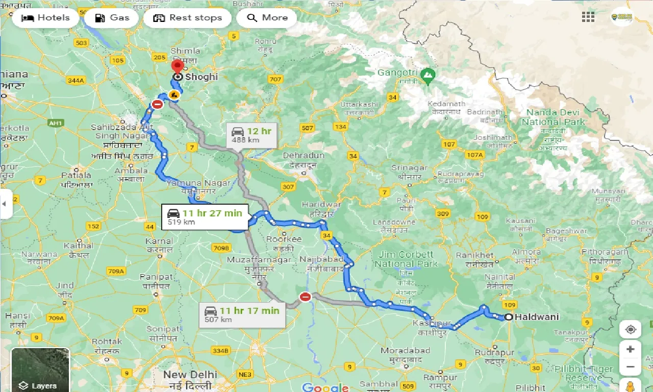 haldwani-to-shoghi-taxi