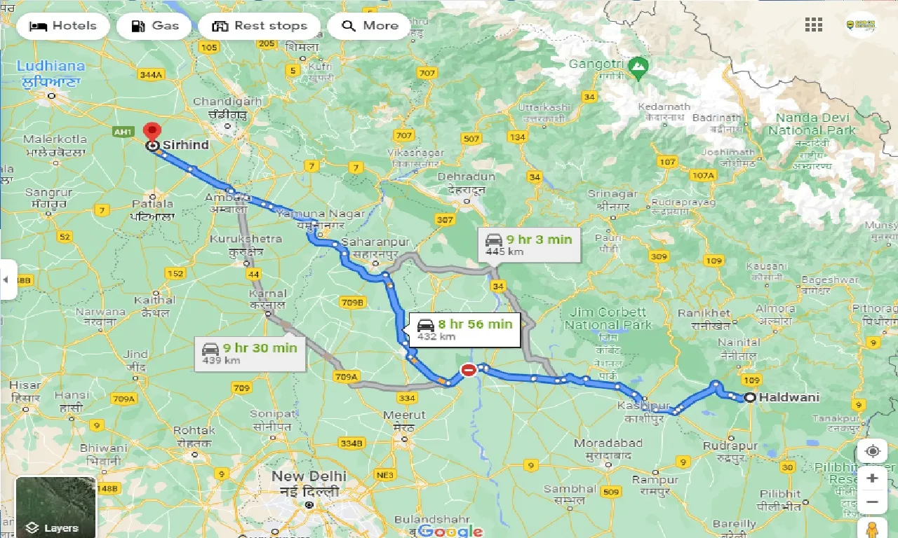 haldwani-to-sirhind-taxi