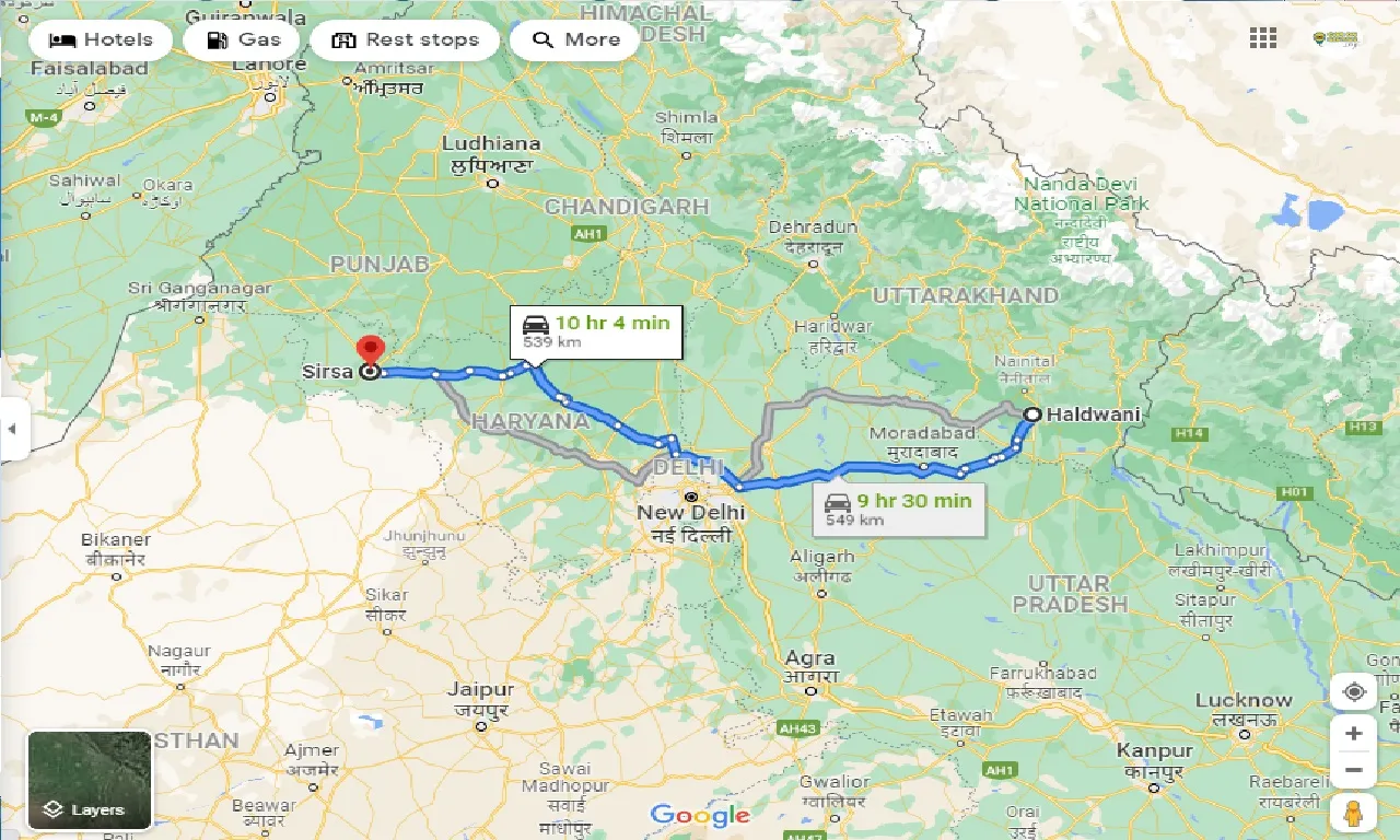 haldwani-to-sirsa-one-way