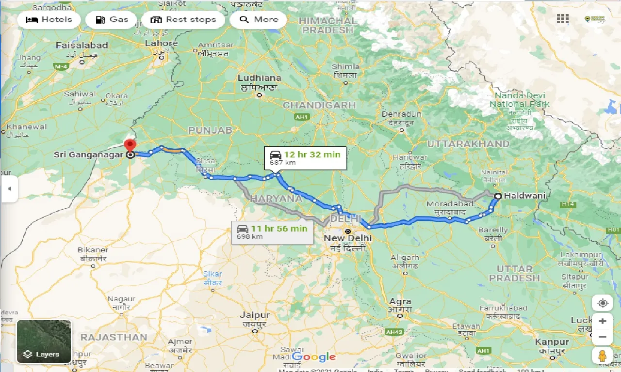 haldwani-to-sri-ganganagar-one-way