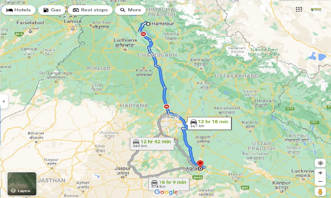 hamirpur-to-agra-taxi