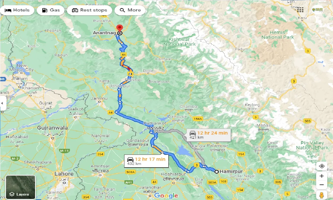 hamirpur-to-anantnag-taxi