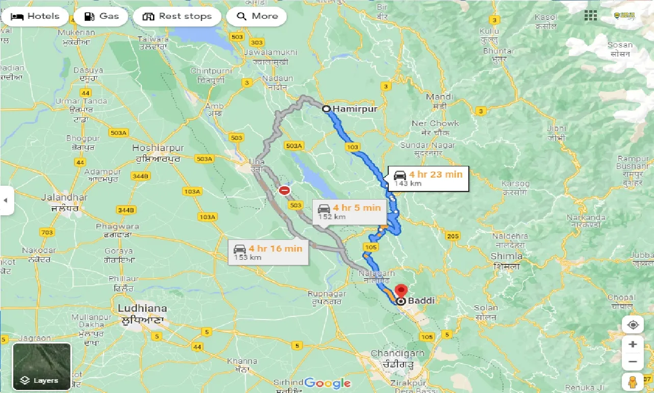 hamirpur-to-baddi-one-way
