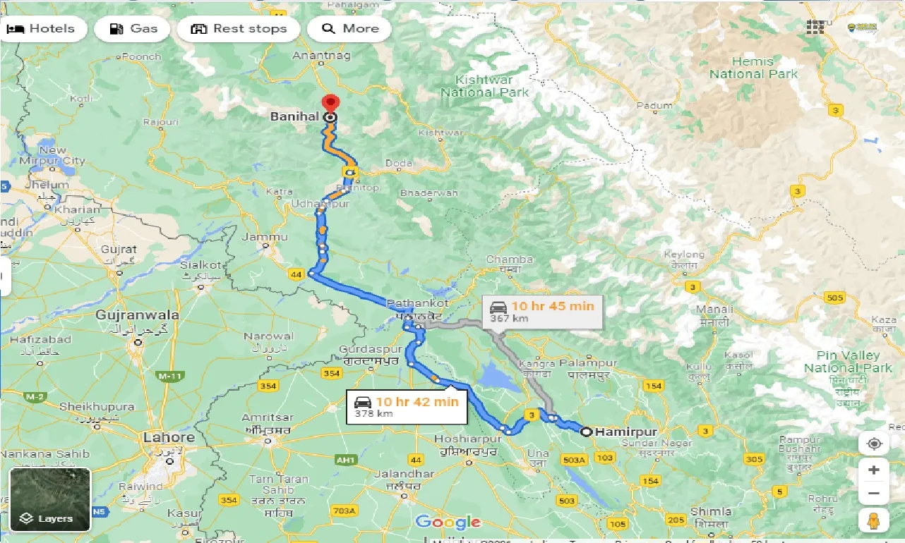 hamirpur-to-banihal-taxi