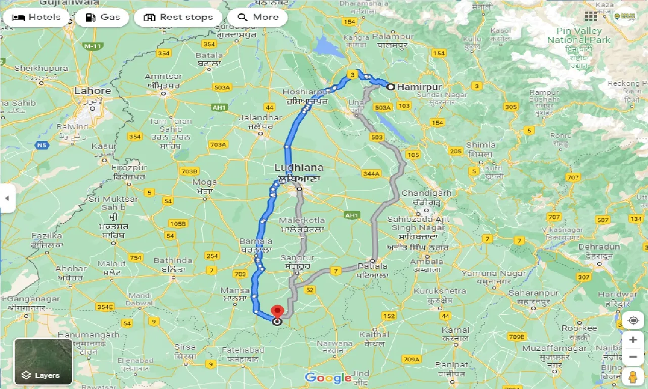 hamirpur-to-bareta-one-way