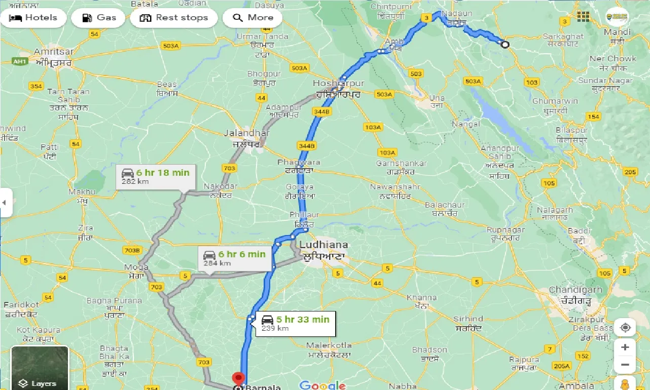 hamirpur-to-barnala-one-way