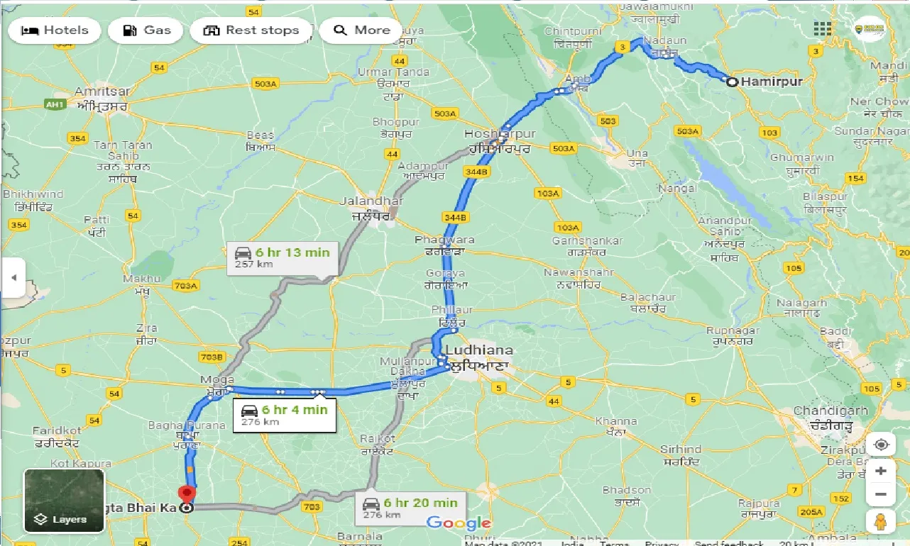 hamirpur-to-bhagta-bhai-ka-one-way