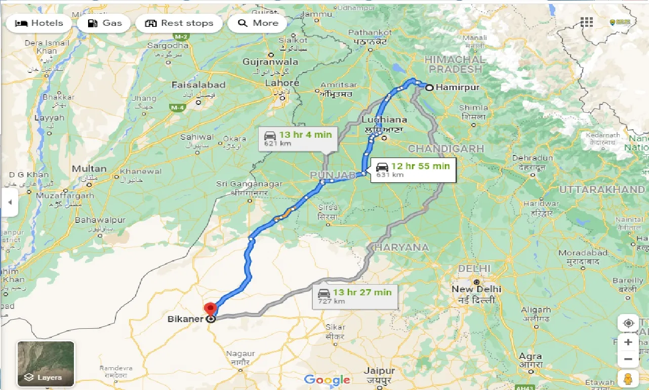 hamirpur-to-bikaner-taxi